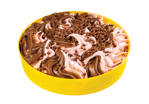 Τούρτα παγωτού Κρέμα Σοκολάτα - Φράουλα